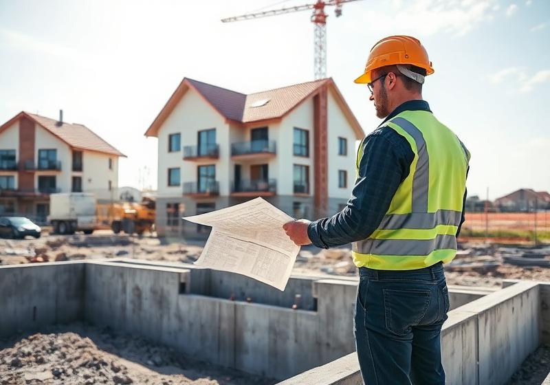 Baubegleitung Neubau Bottrop - Sachverständiger auf Baustelle